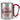 Lieblings-Friseurin – Karabinerbecher 330 ml – Silber/Rot – Ohne Deckel – Ansicht 1 #farbe_silber-rot