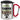 Traue keinem Camper, der heute noch keinen Kaffee hatte – Karabinerbecher 330 ml – Silber/Rot – Mit Deckel – Ansicht 1 #farbe_silber-rot