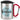 Lieblings-Partner – Karabinerbecher 330 ml – Silber/Rot – Mit Deckel – Ansicht 1 #farbe_silber-rot