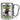 Anti-Stress Tasse für Fußballer – Karabinerbecher 330 ml – Silber/Silber – Ohne Deckel – Ansicht 1 #farbe_silber-silber