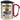 Anti-Stress Tasse für Workaholics – Karabinerbecher 330 ml – Silber/Rot – Mit Deckel – Ansicht 1 #farbe_silber-rot