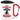 Eine Superheldin ohne Umhang nennt man Mama – Karabinerbecher 330 ml – Weiß/Rot – Mit Deckel – Ansicht 1 #farbe_weiss-rot