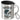 Lieber einen schlechten Tag am Wasser als einen guten Tag im Büro – Edelstahlbecher 400 ml – Silber – Mit Deckel und Karabiner – Ansicht 1 #farbe_silber