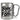 Born to fish – Karabinerbecher 330 ml – Silber/Silber – Ohne Deckel – Ansicht 1 #farbe_silber-silber