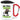 Anti-Stress Tasse für Fußballer – Karabinerbecher 330 ml – Weiß/Rot – Mit Deckel – Ansicht 1 #farbe_weiss-rot