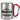 Wandercrew personalisiert mit Namen – Karabinerbecher 330 ml – Silber/Rot – Ohne Deckel – Ansicht 1 #farbe_silber-rot