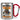 Anti-Stress Tasse für Bauleiter – Karabinerbecher 330 ml – Silber/Rot – Ohne Deckel – Ansicht 1 #farbe_silber-rot