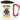 Anti-Stress Tasse für Azubis – Karabinerbecher 330 ml – Weiß/Rot – Mit Deckel – Ansicht 1 #farbe_weiss-rot