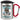 Anti-Stress Tasse für Zahnärzte – Karabinerbecher 330 ml – Silber/Rot – Mit Deckel – Ansicht 1 #farbe_silber-rot