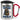 Anti-Stress Tasse fürs Angeln – Karabinerbecher 330 ml – Silber/Rot – Mit Deckel – Ansicht 1 #farbe_silber-rot