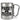 Pause nur im Ladebildschirm – Karabinerbecher 330 ml – Silber/Silber – Ohne Deckel – Ansicht 1 #farbe_silber-silber