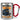 Anti-Stress Tasse für Lkw-Fahrer – Karabinerbecher 330 ml – Silber/Rot – Ohne Deckel – Ansicht 1 #farbe_silber-rot
