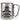 30 Jahre im Dienst – Jubiläum – Karabinerbecher 330 ml – Silber/Silber – Ohne Deckel – Ansicht 1 #farbe_silber-silber