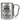 Lieber 1000 Sterne am Himmel als 5 Sterne im Hotel – Karabinerbecher 330 ml – Silber/Silber – Ohne Deckel – Ansicht 1 #farbe_silber-silber