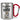 Psychisch am Ente – Karabinerbecher 330 ml – Silber/Rot – Ohne Deckel – Ansicht 1 #farbe_silber-rot