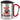 Glühschweinchen – Karabinerbecher 330 ml – Silber/Rot – Mit Deckel – Ansicht 1 #farbe_silber-rot