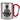 So sieht der beste Fotograf der Welt aus! – Karabinerbecher 330 ml – Silber/Rot – Ohne Deckel – Ansicht 1 #farbe_silber-rot