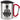 So sieht der beste Bruder der Welt aus! – Karabinerbecher 330 ml – Silber/Rot – Mit Deckel – Ansicht 1 #farbe_silber-rot