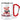 Glühschweinchen – Karabinerbecher 330 ml – Weiß/Rot – Ohne Deckel – Ansicht 1 #farbe_weiss-rot