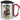 Anti-Stress Tasse für den Ruhestand – Karabinerbecher 330 ml – Silber/Rot – Mit Deckel – Ansicht 1 #farbe_silber-rot