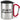 Die Lage ist besäufniserregend – Karabinerbecher 330 ml – Silber/Rot – Mit Deckel – Ansicht 1 #farbe_silber-rot