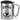 Espresso Patronum – Karabinerbecher 330 ml – Silber/Silber – Mit Deckel – Ansicht 1 #farbe_silber-silber