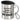 Wie trinkst du deinen Kaffee? Mit Schuss – Edelstahlbecher 400 ml – Silber – Mit Deckel und Karabiner – Ansicht 1 #farbe_silber