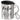 Kaffee, weil es für Bier zu früh ist – Edelstahlbecher 400 ml – Silber – Mit Deckel und Karabiner – Ansicht 1 #farbe_silber