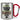Traue keinem Krankenpfleger, der heute noch keinen Kaffee hatte – Karabinerbecher 330 ml – Silber/Rot – Ohne Deckel – Ansicht 1 #farbe_silber-rot