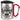 Endlich Schulkind – personalisiert – Karabinerbecher 330 ml – Silber/Rot – Mit Deckel – Ansicht 1 #farbe_silber-rot