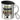 Traue keinem Trainer, der heute noch keinen Kaffee hatte – Edelstahlbecher 400 ml – Silber – Mit Deckel und Karabiner – Ansicht 1 #farbe_silber