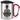 So sieht der beste Dachdecker der Welt aus! – Karabinerbecher 330 ml – Silber/Rot – Mit Deckel – Ansicht 1 #farbe_silber-rot