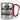 Ich bin Kellnerin, was ist deine Superkraft? – Karabinerbecher 330 ml – Silber/Rot – Ohne Deckel – Ansicht 1 #farbe_silber-rot