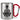 So sieht der beste Krankenpfleger der Welt aus! – Karabinerbecher 330 ml – Silber/Rot – Ohne Deckel – Ansicht 1 #farbe_silber-rot