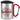 Lieblings-Nachbarin – Karabinerbecher 330 ml – Silber/Rot – Mit Deckel – Ansicht 1 #farbe_silber-rot
