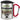 Traue keinem Psychologen, der heute noch keinen Kaffee hatte – Karabinerbecher 330 ml – Silber/Rot – Mit Deckel – Ansicht 1 #farbe_silber-rot