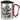 Meine Therapie heißt Wandern – Karabinerbecher 330 ml – Silber/Rot – Mit Deckel – Ansicht 1 #farbe_silber-rot