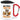 Anti-Stress Tasse für Bäcker – Karabinerbecher 330 ml – Weiß/Rot – Mit Deckel – Ansicht 1 #farbe_weiss-rot
