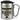 Traue keinem Verkäufer, der heute noch keinen Kaffee hatte – Karabinerbecher 330 ml – Silber/Silber – Mit Deckel – Ansicht 1 #farbe_silber-silber