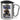 Anti-Stress Tasse für Fitnesstrainer – Karabinerbecher 330 ml – Silber/Silber – Mit Deckel – Ansicht 1 #farbe_silber-silber