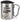 No drama lama – Karabinerbecher 330 ml – Silber/Silber – Mit Deckel – Ansicht 1 #farbe_silber-silber