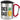 Dies, das, Ananas – Karabinerbecher 330 ml – Silber/Rot – Mit Deckel – Ansicht 1 #farbe_silber-rot