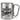 Herrchens Trinknapf – Karabinerbecher 330 ml – Silber/Silber – Ohne Deckel – Ansicht 1 #farbe_silber-silber