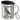 Das ist Taube. Sei wie Taube: Scheiß auf alles – Edelstahlbecher 400 ml – Silber – Mit Deckel und Karabiner – Ansicht 1 #farbe_silber