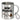 Meine Morgenroutine: Zigarette, Kaffee, Kacken – Edelstahlbecher 400 ml – Silber – Mit Karabiner – Ansicht 1 #farbe_silber