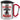 Eine Superheldin ohne Umhang nennt man Mama – Karabinerbecher 330 ml – Silber/Rot – Mit Deckel – Ansicht 1 #farbe_silber-rot