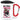 Anti-Stress Tasse für Fußballmamas – Karabinerbecher 330 ml – Weiß/Rot – Mit Deckel – Ansicht 1 #farbe_weiss-rot
