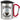 Espresso Patronum – Karabinerbecher 330 ml – Silber/Rot – Mit Deckel – Ansicht 1 #farbe_silber-rot