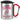 Ich bin ein Flamingo – ich darf das – Karabinerbecher 330 ml – Silber/Rot – Mit Deckel – Ansicht 1 #farbe_silber-rot
