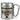 Traue keinem Psychologen, der heute noch keinen Kaffee hatte – Karabinerbecher 330 ml – Silber/Silber – Ohne Deckel – Ansicht 1 #farbe_silber-silber